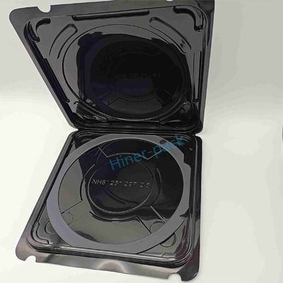 satın al Açık 8 Inch Silikon Wafer Kutusu Konteyner Siyah PET Malzemesi Wafer Fab için Wafer Gönderen online manufacture