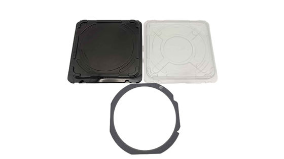 satın al Siyah kare Clamshell Tek Flex Çerçeve Wafer Taşıyıcılar Wafer Depolama ve Taşıma için Uygun online manufacture