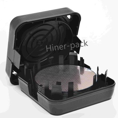 satın al 8 Inch Wafer Shipping Box Black Wafer Stack Box Antistatik Wafer Fab için kullanılan yatay online manufacture