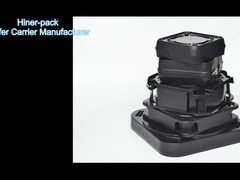 Yatay 200 mm Wafer taşıyıcı kutu kutuları Işınlayıcı siyah PP malzemesi